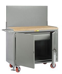 Little Giant Mj2D-2448Hdflpb Mobile Bench Cabinets With Heavy-Duty Drawer, 42.75"H X 24"D X 48"W, 3600 Lb Capacity