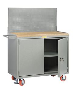 Little Giant Mj3-2D-2436Flpb Mobile Bench Cabinets With Locking Doors, 42.75"H X 24"D X 36"W, 3600 Lb Capacity