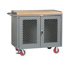 Little Giant Mjp2D-2436-Fl Mobile Bench Cabinets With Clearview Doors, 42.75"H X 24"D X 36"W, 3600 Lb Capacity