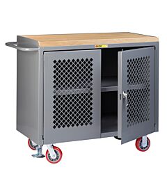 Little Giant Mjp32D-2436-Fl Mobile Bench Cabinets With Clearview Doors, 42.75"H X 24"D X 36"W, 3600 Lb Capacity