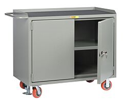Little Giant Mm3-2D-2436-Fl Mobile Bench Cabinets With Locking Doors, 41"H X 24-"D X 36"W, 3600 Lb Capacity