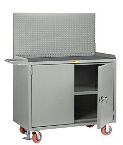 Little Giant Mm3-2D-2436Flpb Mobile Bench Cabinets With Locking Doors, 41"H X 24"D X 36"W, 3600 Lb Capacity