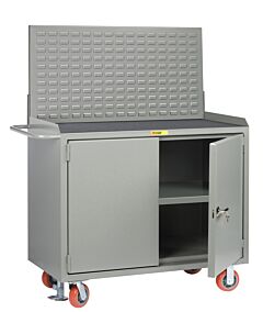 Little Giant Mm3-2D-2448Fllp Mobile Bench Cabinets With Locking Doors, 41"H X 24"D X 48"W, 3600 Lb Capacity