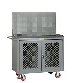 Little Giant Mmp2D-Fl-Pb Mobile Bench Cabinets With Clearview Doors, 41"H X 24"D X 48"W, 3600 Lb Capacity