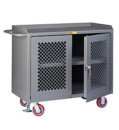 Little Giant Mmp32D-2436-Fl Mobile Bench Cabinets With Clearview Doors, 41"H X 24"D X 36"W, 3600 Lb Capacity