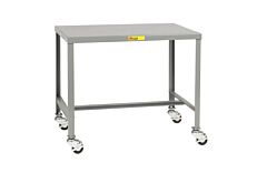 Little Giant Mt1-2436-42-3R Mobile Steel Top Machine Tables, 42"H X 24"D X 36"W