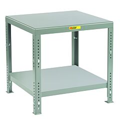 Little Giant Mt3048-2-Ah Adjustable Height Steel Top Machine Table, 26" To 40"H X 30"D X 48"W, 2000 Lb Capacity