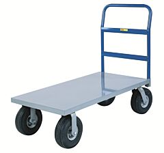 Little Giant Nbb-2460-10P Cushion-Load Platform Trucks With Pneumatic Tires, 24"W X 60"L, 1500 Lb Capacity