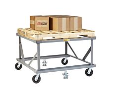 Little Giant Pdfs40-6Ph2Fllr Fixed Height Mobile Pallet Stand, 40"W X 48"L, 3600 Lb Capacity