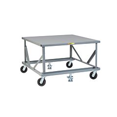 Little Giant Pdfs4848-6Ph2Fl Fixed Height Mobile Pallet Stand, 48"W X 48"L, 3600 Lb Capacity