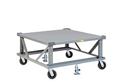 Little Giant Pdse40-6Ph2Fllr Ergonomic Adjustable Height Mobile Pallet Stand, 40"W X 48"L, 3600 Lb Capacity