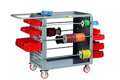 Little Giant Rl-Lp-2436-Tl Wire Reel Cart With Louvered Panel Ends, 24X54-1/4X41-1/2, 1200 Lb Capacity