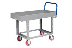 Little Giant Rnlx63060-6Pyah Ergonomic Work Height Platform Truck With Lipped Deck, 30"W X 60"L, 2000 Lb Capacity