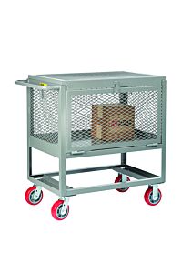 Little Giant Rpdxl-2448-6Py Raised Platform Trucks With Drop-Gate And Lid, 24"W X 48"L, 1200 Lb Capacity
