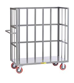 Little Giant S1-3048-6Py 3-Sided Bulk Trucks; Slat Type Sides, 30"W X 48"L, 3600 Lb Capacity