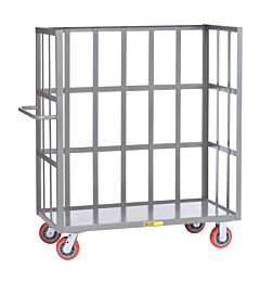 Little Giant S1L-2460-6Py 3-Sided Bulk Trucks; Slat Type Sides, 24"W X 60"L, 3600 Lb Capacity