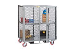 Little Giant Sc-2448-6Pyfp Forkliftable Mobile Storage Locker, 24"W X 48"L, 2000 Lb Capacity