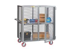 Little Giant Sc-A-3048-6Py-1H Heavy-Duty Mobile Storage Locker With Handle, 30"W X 48"L, 2000 Lb Capacity
