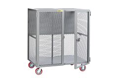 Little Giant Scn-2448-6Py-Pb Tool Security Cart With Pegboard Or Louvered Storage, 24"W X 48"L, 2000 Lb Capacity