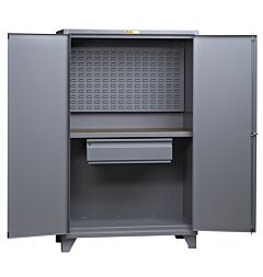 Little Giant Ssw-2448-Hd-Lp Cabinet Style Work Center With Pegboard Or Louvered Back, 24"W X 48"L