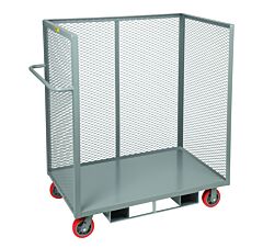 Little Giant T1L-3048-6Py-Fp Forkliftable 3-Sided Bulk Trucks, 30"W X 48"L, 3600 Lb Capacity