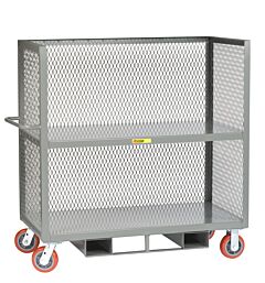 Little Giant T2-3048-6Py-Fp Forkliftable 3-Sided Bulk Trucks, 30"W X 48"L, 3600 Lb Capacity