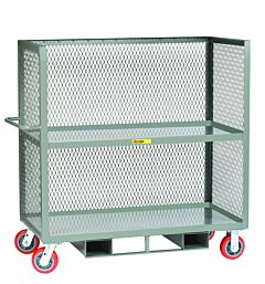 Little Giant T2L-2448-6Py-Fp Forkliftable 3-Sided Bulk Trucks, 24"W X 48"L, 3600 Lb Capacity