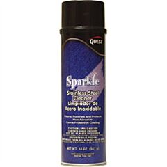 Questvapco 222001 Sparkle Water-Based Stainless Steel Cleaner, Case Of 12 - 18 Oz Aerosol Cans