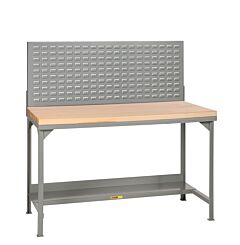 Little Giant Wsj2-3072-36-Lp Welded Steel Workbenches With Butcher Block Tops, 37.75"H X 30"D X 72"W, 3000 Lb Capacity