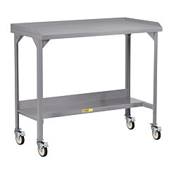Little Giant Wsl2-3060-4Tl Mobile Workbench With Retaining Lip Top, 36"H X 30"D X 60"W, 1000 Lb Capacity