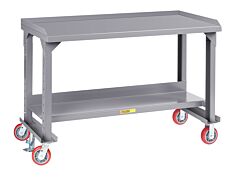 Little Giant Wsl230726Pyflah Mobile Workbench With Back And End Stops, 27" To 41"H X 30"D X 72"W, 3600 Lb Capacity