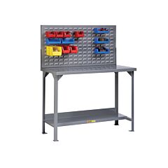 Little Giant Wst2-2460-36-Lp Fixed Height Welded Steel Workbenches, 36"H X 24"D X 60"W, 4500 Lb Capacity
