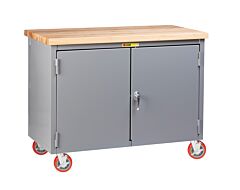 Little Giant Wtc12D24366Pybk Work Center Cabinet With Butcher Block Top, 38.75"H X 24"D X 36"W, 3000 Lb Capacity