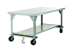 Little Giant Ww-3672-8Phfl Mobile Heavy-Duty Workbenches, 36"H X 36"D X 72"W, 5000 Lb Capacity