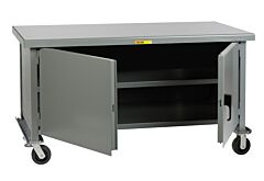 Little Giant Wwc2-3072-6Phfl Mobile Heavy-Duty Cabinet Workbench, 37.5"H X 30"D X 72"W, 3600 Lb Capacity
