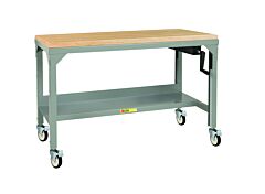 Little Giant Wzj-2448-4Tl Easy Lift Adjustable Height Workbench, 31" To 43"H X 24"D X 48"W, 1000 Lb Capacity