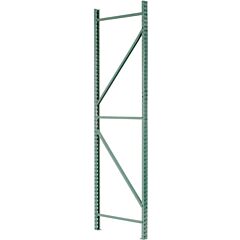 Teardrop Pallet Racking, Single Upright, 14 Gauge, 3" X 3" Column, 42" Deep X 120" Tall