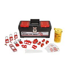 Brady 153670 Electrical Lockout Tagout Kit, 34 Pc, With Toolbox And Nylon Safety Lockout Padlocks