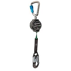 Safewaze 018-5013 Latitude Pro 7' Single Web Srl-P: Aluminum Carabiner, Aluminum Snap Hook