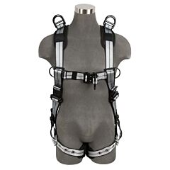 Safewaze 022-1953 Pro+ Slate Full Body Retrieval Harness, 1 Aluminum D-Ring, Aluminum Shoulder D'S, Quick-Connect Chest, Aluminum Fd, Tb Legs, Size X-Large