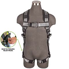 Safewaze 023-1270 Pro+ Slate Full Body Harness, 1 Aluminum D-Ring, Aluminum Qc Chest/Legs, Built-In Trauma Relief Straps, Size 4X-Large