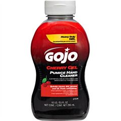 Gojo 2354-08 Cherry Gel Pumice Hand Cleaner, 10 Oz Squeeze Bottle