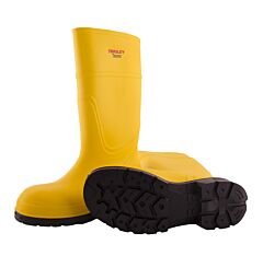 Tingley 77003 Triumph 15" Safety Toe Boots, Sure-Grip Cleated, Yellow/Navy