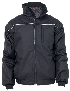 Tingley J26113 Bomber 1.5 Jacket, Elastic Waist And Cuffs, Roll-A-Way Hood In Collar, Black