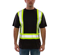 Tingley S74023C Job Sight Type O Class 1 Compliant T-Shirt In Black With Two-Tone Tape