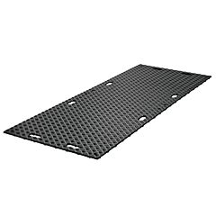 Checkers Mm38 3' X 8' Mambamat® Composite Mat For Ground Protection, 95 Ton Load Capacity, Black