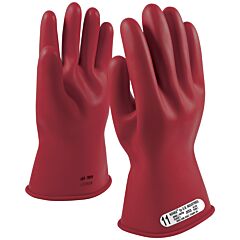 Pip 153-1-14/10.5 Class 1 Rubber Insulating Gloves With Straight Cuff - 14", Red, Size 10.5