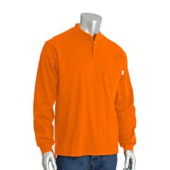 Pip 385-Frhn-(Or)-5X Ar/Fr Long Sleeve Henley, Orange, Size 5X-Large