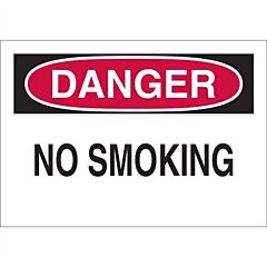 Brady 25077 "Danger - No Smoking", Plastic, 10" X 14"