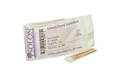 First Aid Only 25-400 Non-Sterile Cotton Tipped Applicators, 3" Wood Shaft, 100/Bag